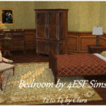 Bedroom by 4ESF ts2 to ts4 by Clara at All 4 Sims