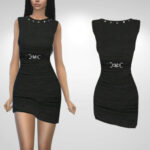 Belted Dress by Puresim at TSR