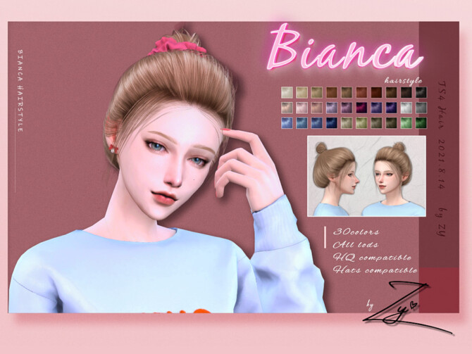 Bianca hairstyle by Zy at TSR