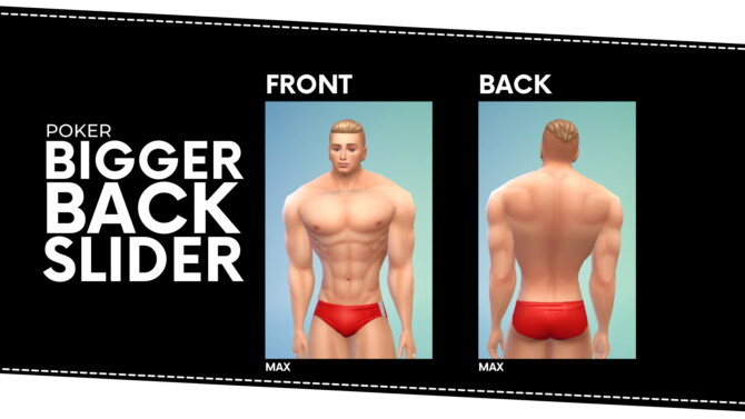 Bigger Back Slider by Poker at Mod The Sims 4