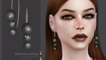 Black Hole earrings V2 by sugar owl at TSR