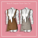 Blouse & Suspender Bustier Dress Set at RIMINGs