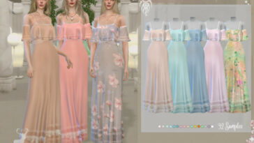 Bohemian Bridesmaids Dress by DanSimsFantasy at TSR