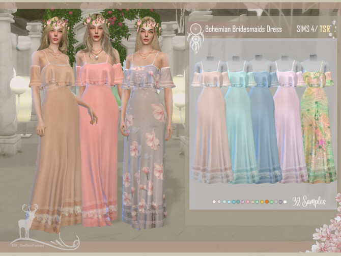 Bohemian Bridesmaids Dress by DanSimsFantasy at TSR