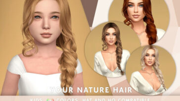 Bohemian Wedding Your Nature Hair for KIDS by SonyaSimsCC at TSR