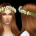 Bohemian wedding grass and flowers crown by NataliS at TSR