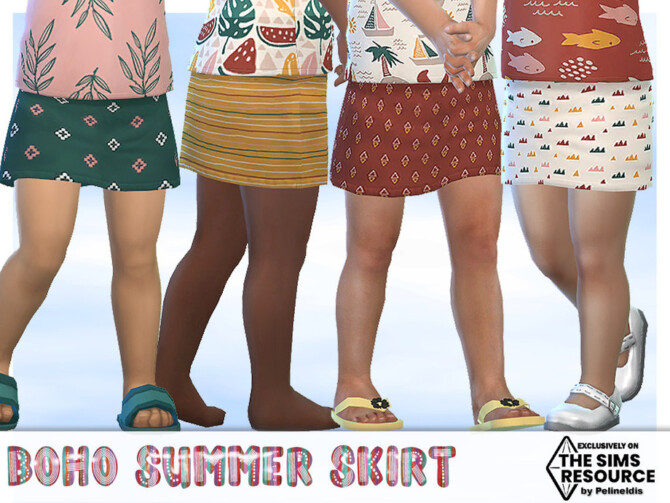 Boho Summer Mini Skirt by Pelineldis at TSR