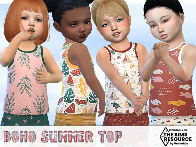 Boho Summer Top by Pelineldis at TSR