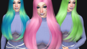 Bonus recolor of JavaSims SideShow hair by PinkyCustomWorld at TSR