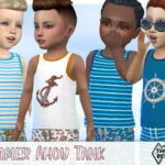 Boys Summer Ahoy Tank Top by Pelineldis at TSR