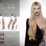 Braid Long curly hairstyle for female by S-Club at TSR