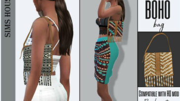 Bralette with Boho bag by Sims House at TSR