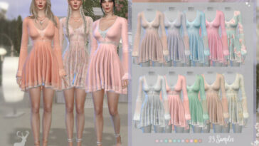 Bridesmaid dress Catleya by DanSimsFantasy at TSR