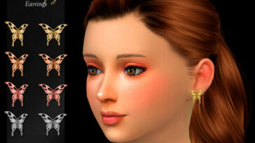 Butterfly Child Earrings by Suzue at TSR