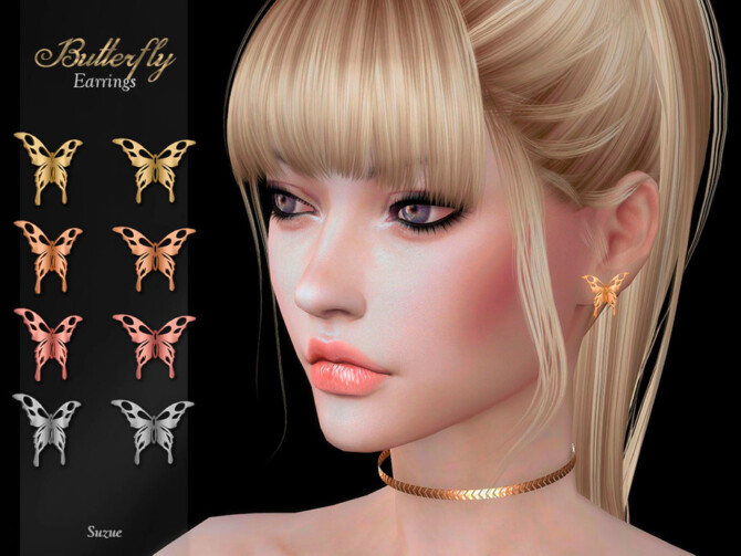 Butterfly Earrings by Suzue at TSR