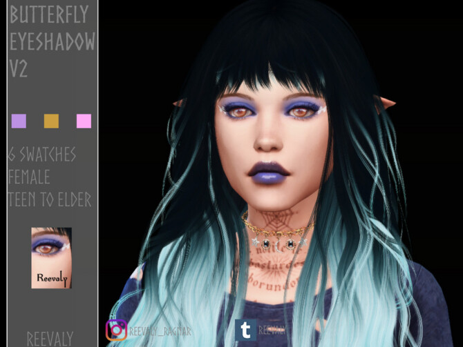 Butterfly Eyeshadow V2 by Reevaly at TSR