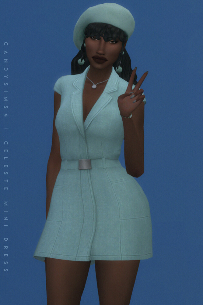 CELESTE MINI DRESS at Candy Sims 4