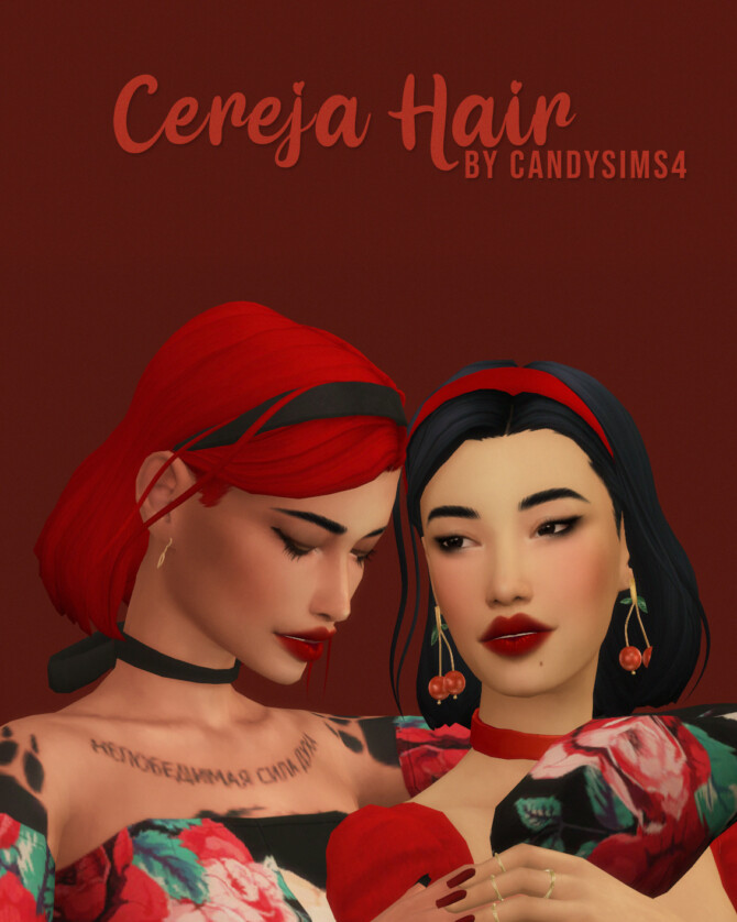 CEREJA HAIR at Candy Sims 4