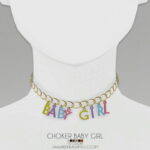 Accessories, Jewelry: CHOKER BABY GIRL – REDHEADSIMS. NEW MESH, Compatible with HQ Mod, Custom Thumbnail, All LOD’s.