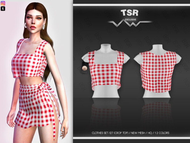 CLOTHES SET-127 (CROP TOP) BD465 by busra-tr at TSR