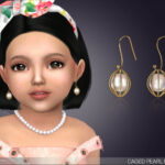 Caged Pearl Earrings For Toddlers by feyona at TSR