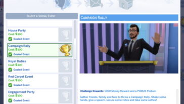 Campaign Rally event at Kiara’s Sims 4 Blog