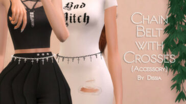 Chain Belt with Crosses (Acc) by Dissia at TSR