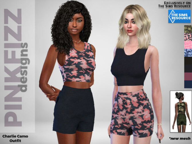 Charlie Camo Outfit by Pinkfizzzzz at TSR