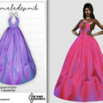 Chest Detail Gown MC272 by mermaladesimtr at TSR