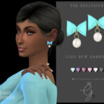 Cleo Bow Earrings by Glitterberryfly at TSR