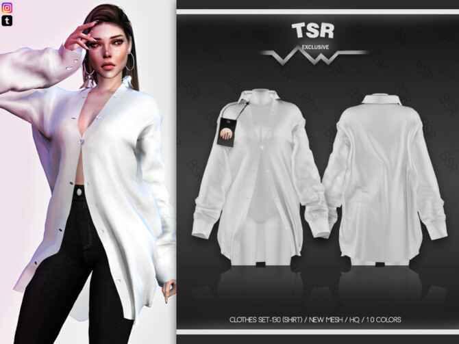 Clothes SET-130 (SHIRT) BD474 by busra-tr at TSR