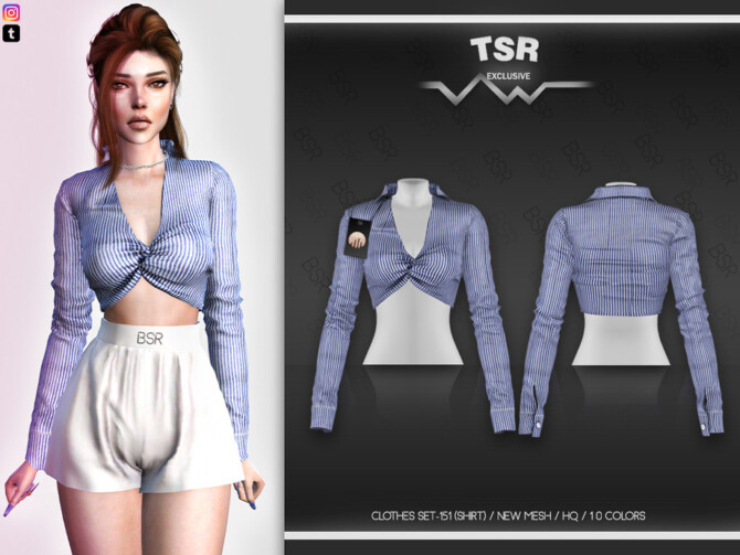 Clothes SET-151 (SHIRT) BD530 by busra-tr at TSR