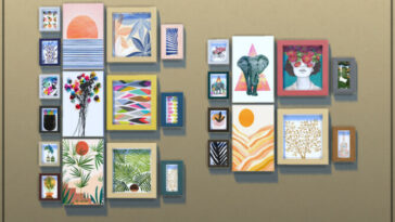 Collage Wall Art Sets at Strenee Sims