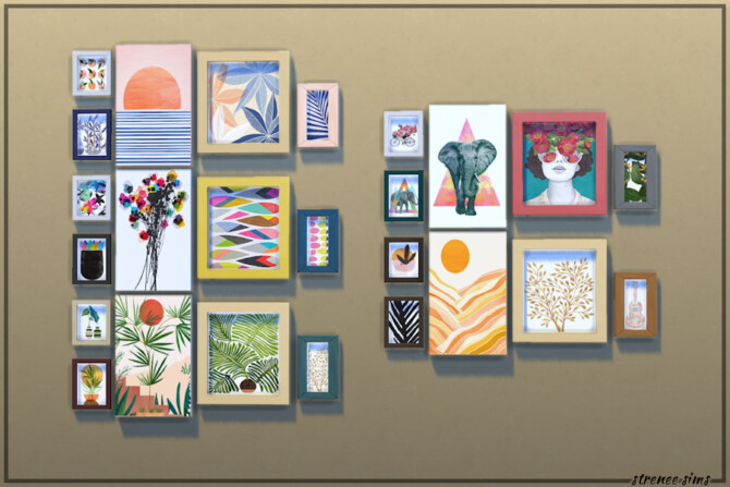 Collage Wall Art Sets at Strenee Sims