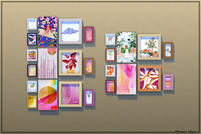 Collage Wall Art Sets at Strenee Sims