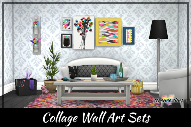 Collage Wall Art Sets at Strenee Sims