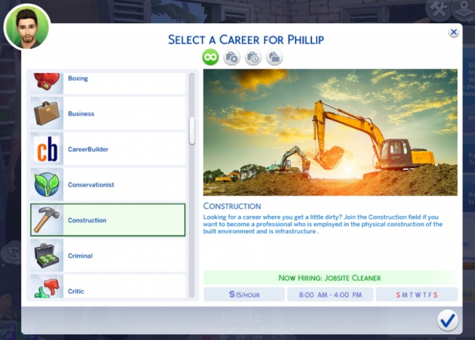 Construction Worker Career at Kiara’s Sims 4 Blog