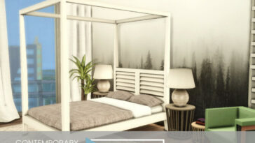 Contemporary Master Bedroom by SIMSBYLINEA at TSR