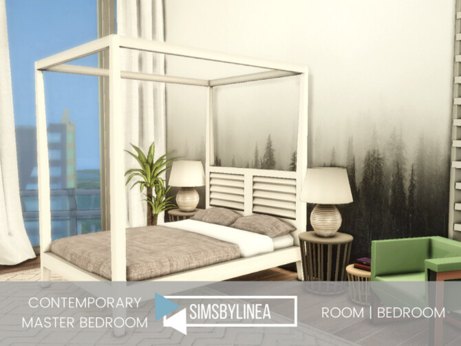 Contemporary Master Bedroom by SIMSBYLINEA at TSR