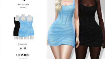 Corset Wrapped Mini Dress by Bill Sims at TSR