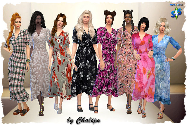 Country dress by Chalipo at All 4 Sims