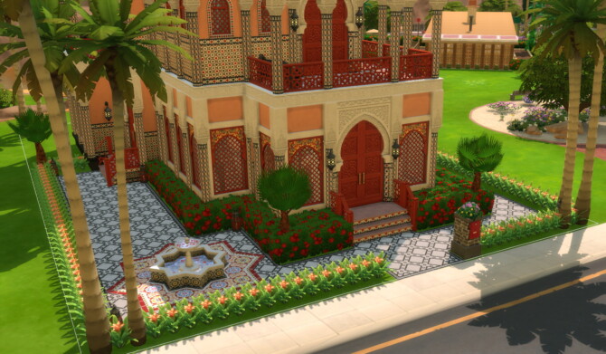 Court Marrakesh – Moroccan Styled Mansion by DominoPunkyHeart at Mod The Sims 4