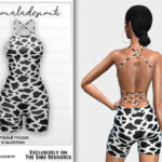 Cow Print Jumpsuit MC225 by mermaladesimtr at TSR