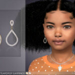 Crystal Teardrop Earrings For Kids by feyona at TSR