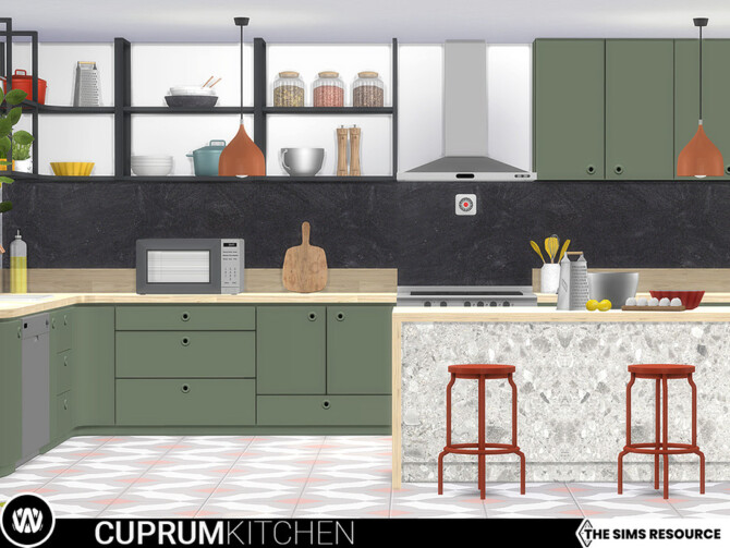 Cuprum Kitchen Surfaces by wondymoon at TSR