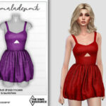 Cut Out Puff Ball Dress MC265 by mermaladesimtr at TSR