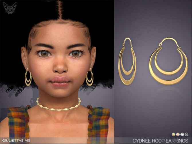 Cydnee Double Hoop Earrings For Kids by feyona at TSR