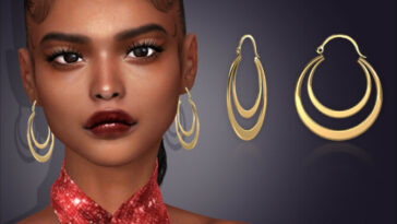 Cydnee Double Hoop Earrings by feyona at TSR