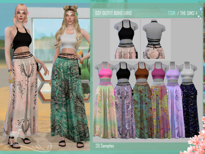 DSF OUTFIT BOHO LIRIO by DanSimsFantasy at TSR