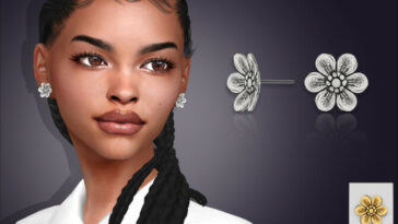 Daisy Stud Earrings by feyona at TSR